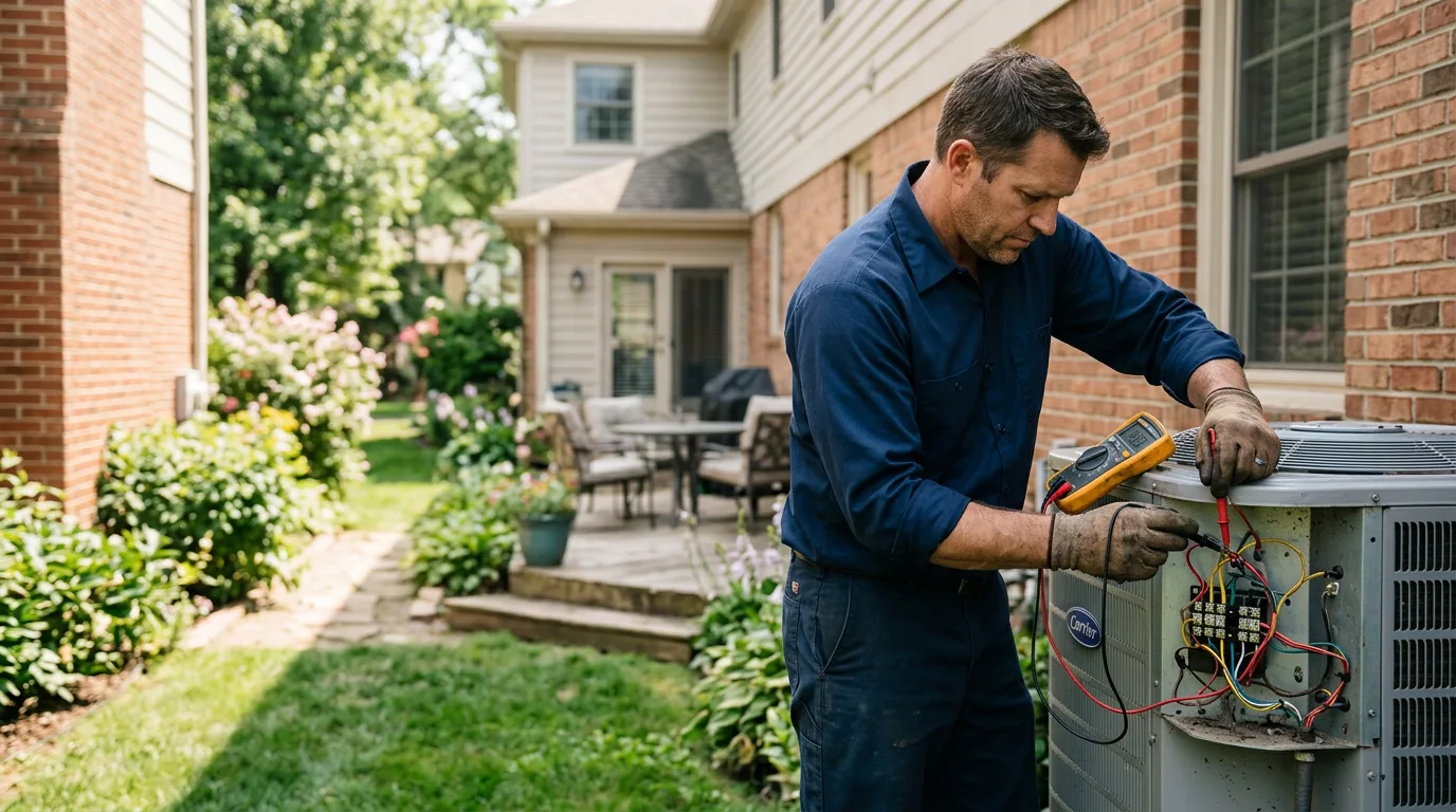 HVAC technician working near Lowry, MN